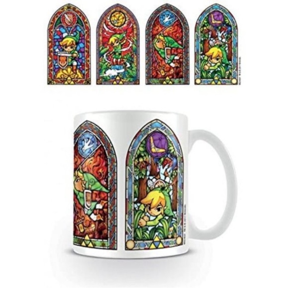 The Legend of Zelda Stained Glass Ceramic Mug - Wind Waker Art ⚔️🛡️‎